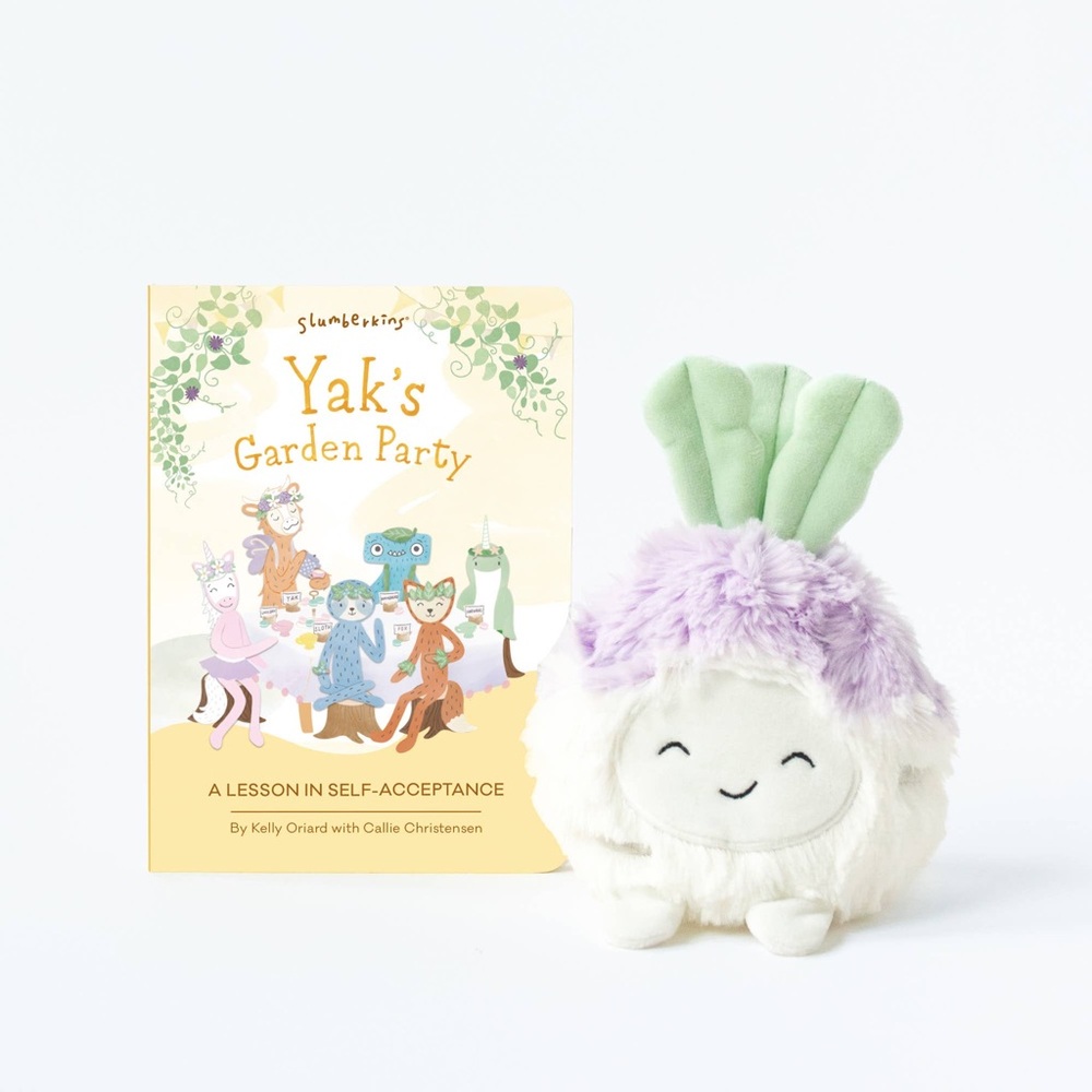 NWT‎ Slumberkins Plush Turnip Mini with Book Yak’s Garden Party